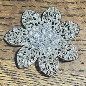 vintage diamond lab brooch pin